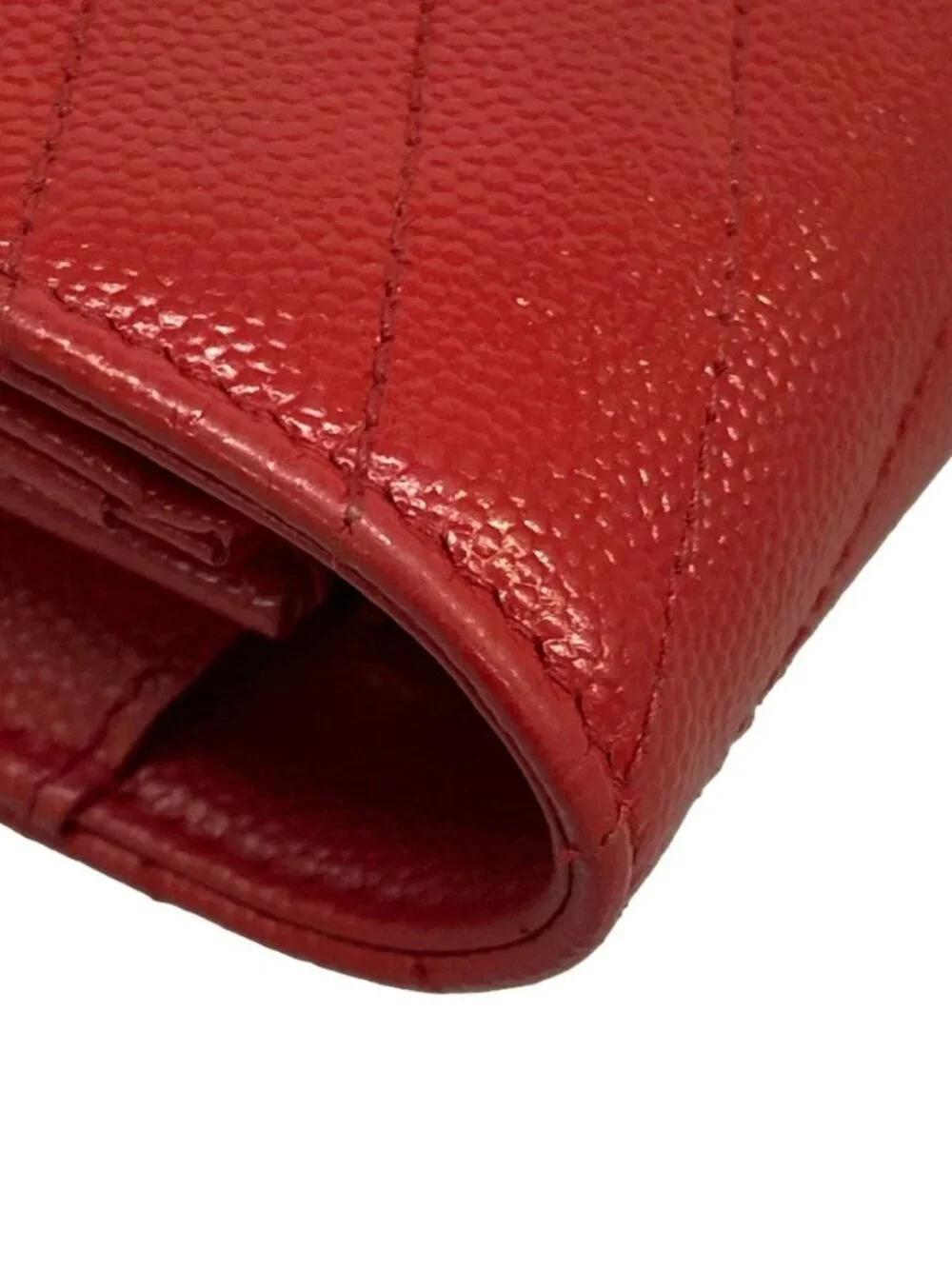 SAINT LAURENT PARIS Monogram Chain Wallet 377828 Red Leather Other Style Wallet - Picture 8 of 12